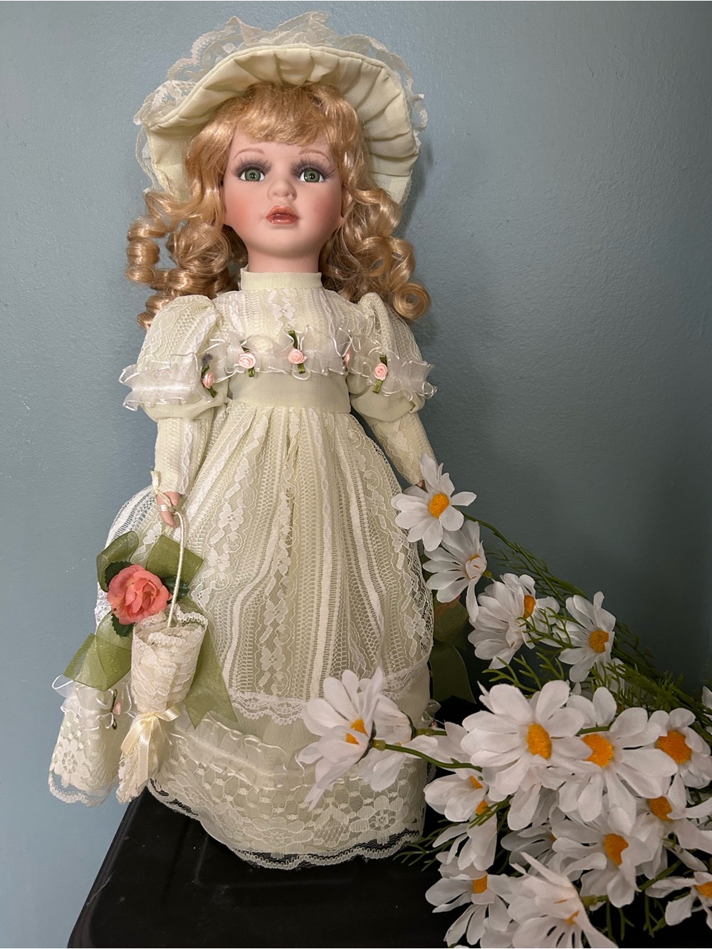 Southern belle style porcelain doll